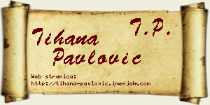 Tihana Pavlović vizit kartica